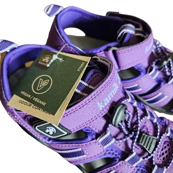 Kamik size 3 purple new girl's sandals - Picture 3 of 5
